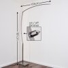 Santa Marta Floor Lamp LED matt nickel, 1-light source