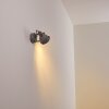 JONSERED Wall Light LED grey, black, stone appearance, 1-light source
