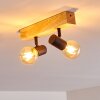 BARBENGO Ceiling Light Light wood, black, 2-light sources