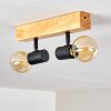BARBENGO Ceiling Light Light wood, black, 2-light sources
