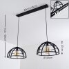 Ballarat Pendant Light black, 2-light sources