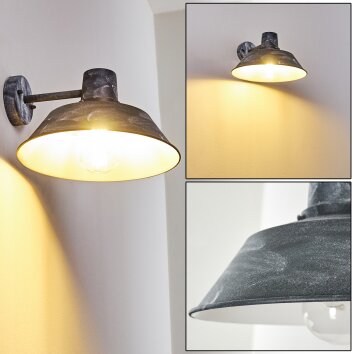 Outdoor Wall Light Maloja grey, white, 1-light source