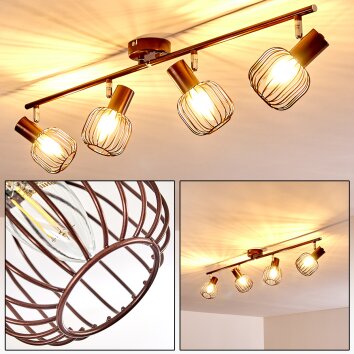 Cancun Ceiling Light brown, 4-light sources