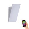 Paul Neuhaus Q-WEDGE Wall Light LED aluminium, 1-light source, Remote control, Colour changer