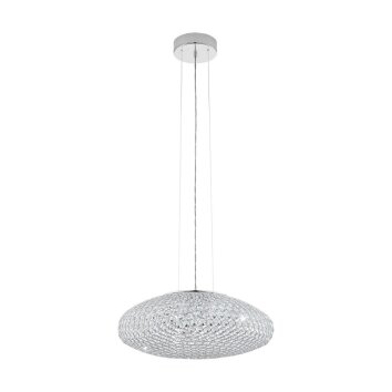 Eglo CLEMENTE pendant light chrome, Crystal optics, 3-light sources