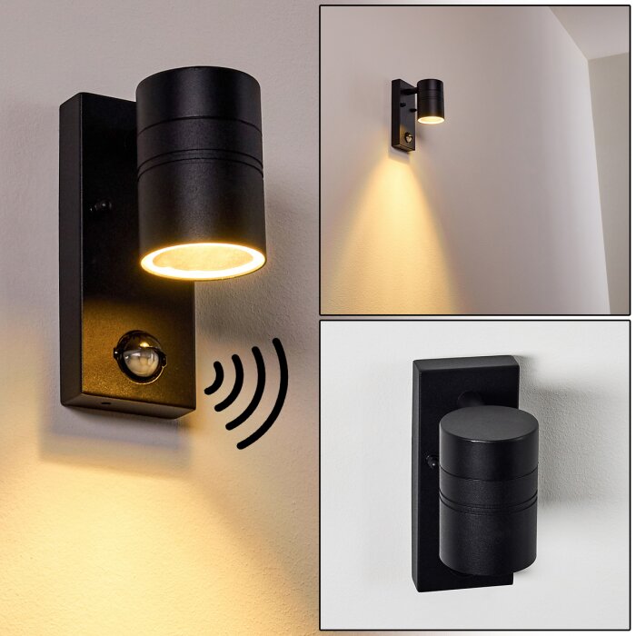 Outdoor Wall Light Froslev LED black, 1-light source, Motion sensor