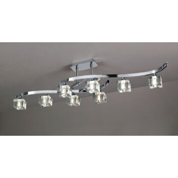 Mantra Cuadrax ceiling light chrome, 8-light sources
