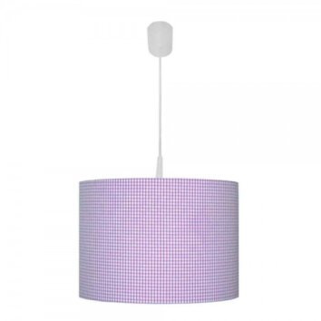 Waldi Vichy pendant light purple, 1-light source