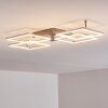 VEYRIER Ceiling light LED brushed steel, 4-light sources