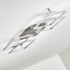 VEYRIER Ceiling light LED brushed steel, 4-light sources