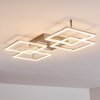 VEYRIER Ceiling light LED brushed steel, 4-light sources