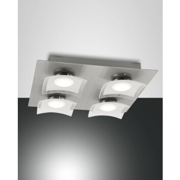 Fabas Luce DESUS Ceiling light LED matt nickel, 4-light sources