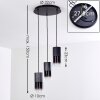 Kuparuk Pendant Light black, 3-light sources