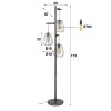 VELDHUIZEN Floor Lamp silver, 3-light sources
