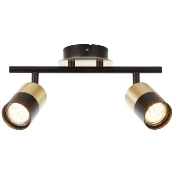 Brilliant Maribel Spotlights brass, black, 2-light sources