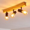 BARBENGO Ceiling Light Light wood, black, 3-light sources