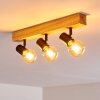 BARBENGO Ceiling Light Light wood, black, 3-light sources