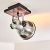 Hora Ceiling Light Dark wood, silver, 1-light source