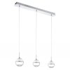 Eglo MONTEFIO 1 pendant light LED chrome, Crystal optics, 3-light sources
