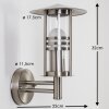 Forli outdoor wall light stainless steel, transparent, clear, 1-light source