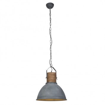 Brilliant FRIEDA hanging light Dark wood, 1-light source