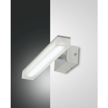 Fabas Luce SAURA Wall Light LED chrome, 1-light source