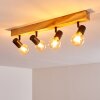 BARBENGO Ceiling Light Light wood, black, 4-light sources