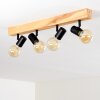BARBENGO Ceiling Light Light wood, black, 4-light sources