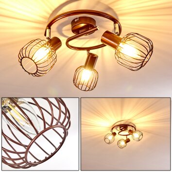 Cancun Ceiling Light brown, 3-light sources
