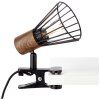 Brilliant MANAMA clamp-on light Dark wood, black, 1-light source