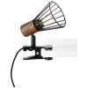 Brilliant MANAMA clamp-on light Dark wood, black, 1-light source