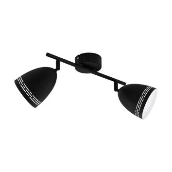 EGLO SABATELLA ceiling spotlight black, white, 2-light sources