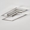 VEYRIER Ceiling light LED brushed steel, 2-light sources
