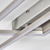 VEYRIER Ceiling light LED brushed steel, 2-light sources