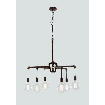 Lutec AMACORD Pendant Light brown, 6-light sources