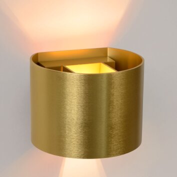 Lucide XIO wall spotlight gold, 1-light source