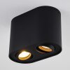 Quimper Ceiling Light black, 2-light sources