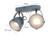 Steinhauer MEXLITE Ceiling Light grey, 2-light sources