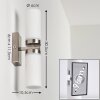 SUNDBORN Wall Light brushed steel, 2-light sources