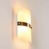 Paul Neuhaus SQUARE wall light stainless steel, white, 2-light sources