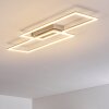 VEYRIER Ceiling light LED brushed steel, 2-light sources