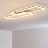 VEYRIER Ceiling light LED brushed steel, 2-light sources