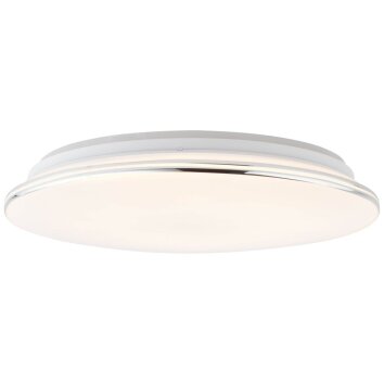 Brilliant EDNA Ceiling Light LED chrome, 1-light source, Remote control, Colour changer