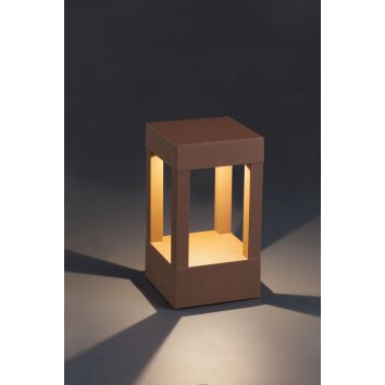 Faro Agra pedestal light LED rust-coloured, 1-light source