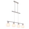 Globo WILLY Pendant Light matt nickel, 4-light sources