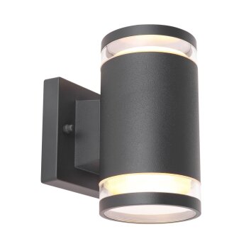 Outdoor Wall Light Globo ALCALA anthracite, 2-light sources