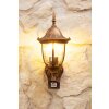 Ribadeo outdoor wall light brown, gold, 1-light source, Motion sensor