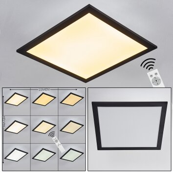 ESSAOUIRA Ceiling Light LED black, 1-light source, Remote control