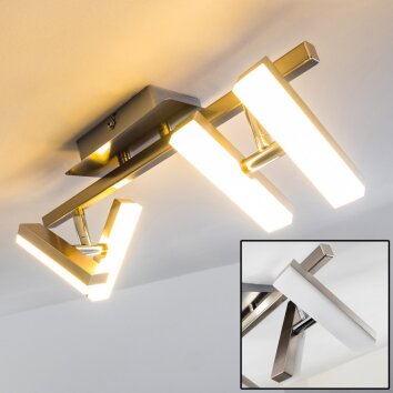 Sakami ceiling light LED matt nickel, 4-light sources