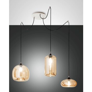 Fabas Luce FIONA Pendant Light white, 3-light sources